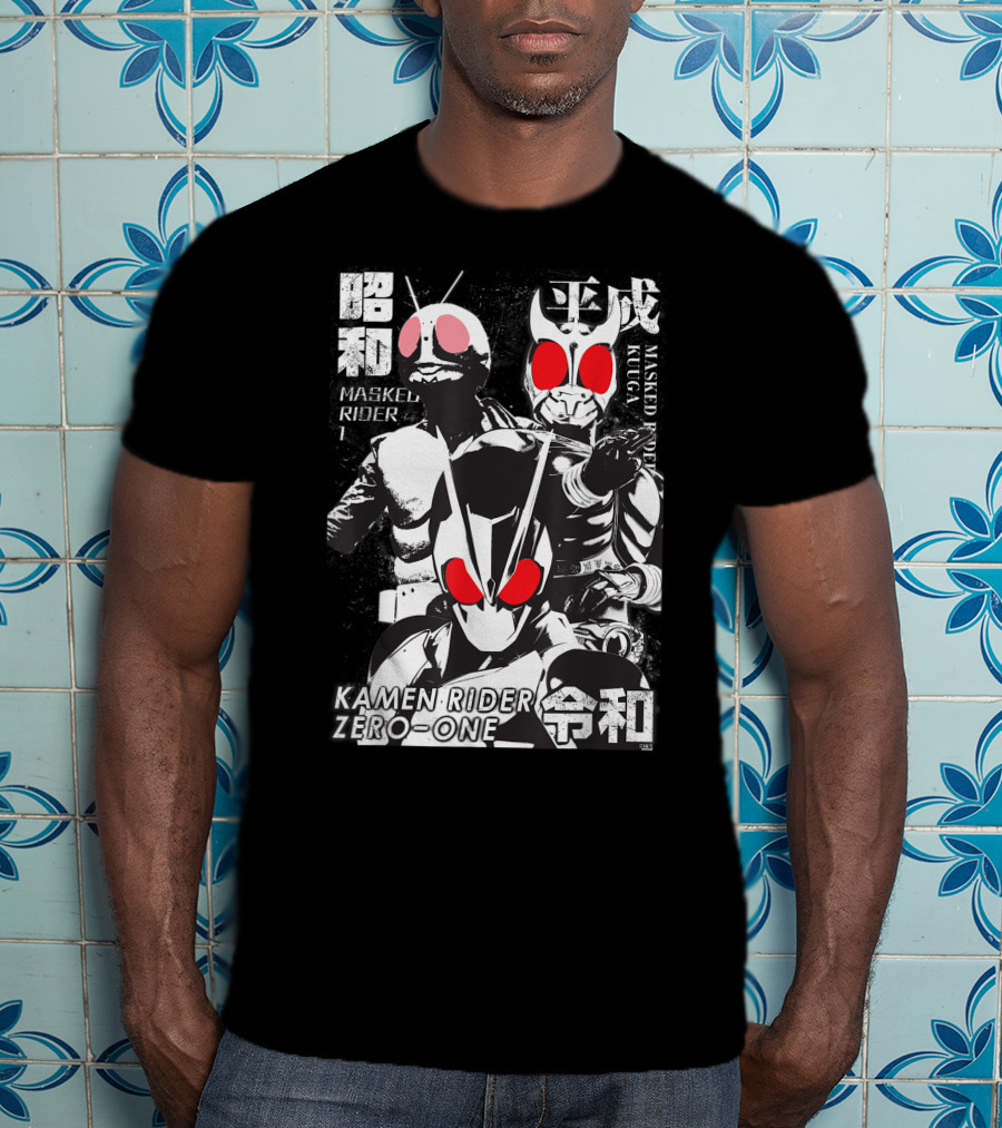 Kamen Rider Zero-One Showa Heisei Reiwa Masked Rider Kuuga T-Shirt