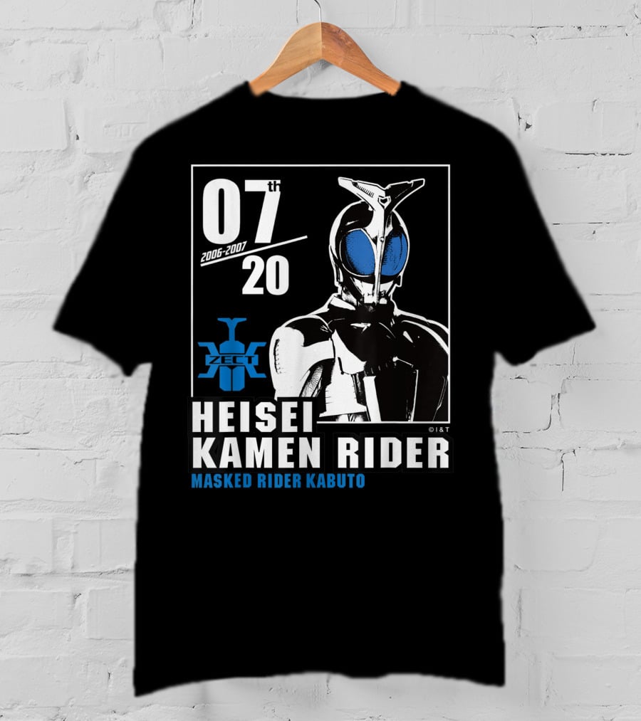 07th Heisei Kamen Rider 20th 2006-2007 Masked Rider Kabuto ZECT T-Shirt