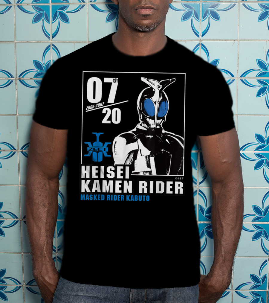 07th Heisei Kamen Rider 20th 2006-2007 Masked Rider Kabuto ZECT T-Shirt