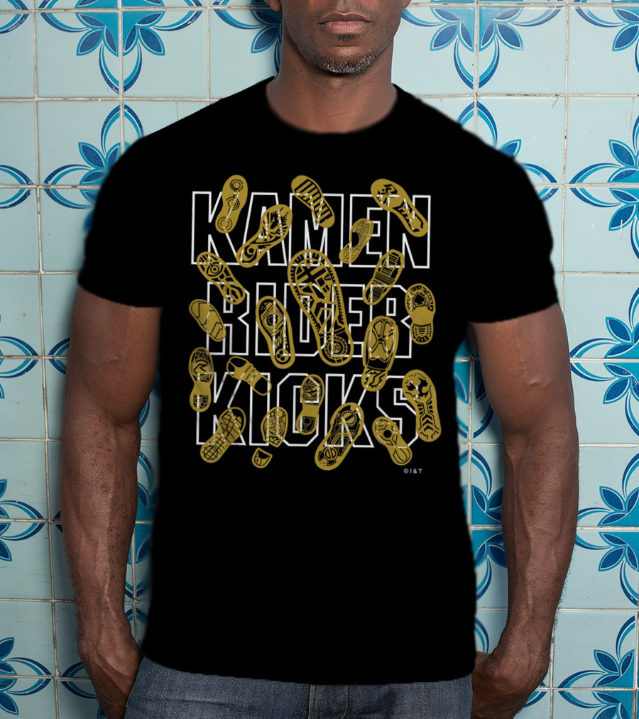 Kamen Rider Kicks Iconic Shoe Prints Collection T-Shirt
