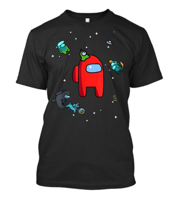 Aliens Among Us Pets Crew Mate Space Adventure T-Shirt