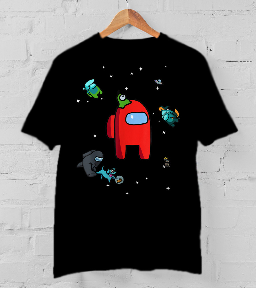 Aliens Among Us Pets Crew Mate Space Adventure T-Shirt