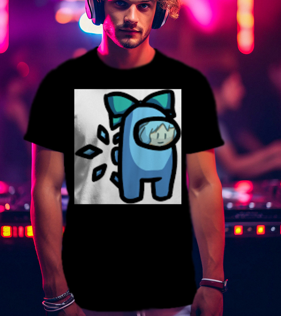 Among Us Blue Crewmate With Bow Gamer Girl T-Shirt