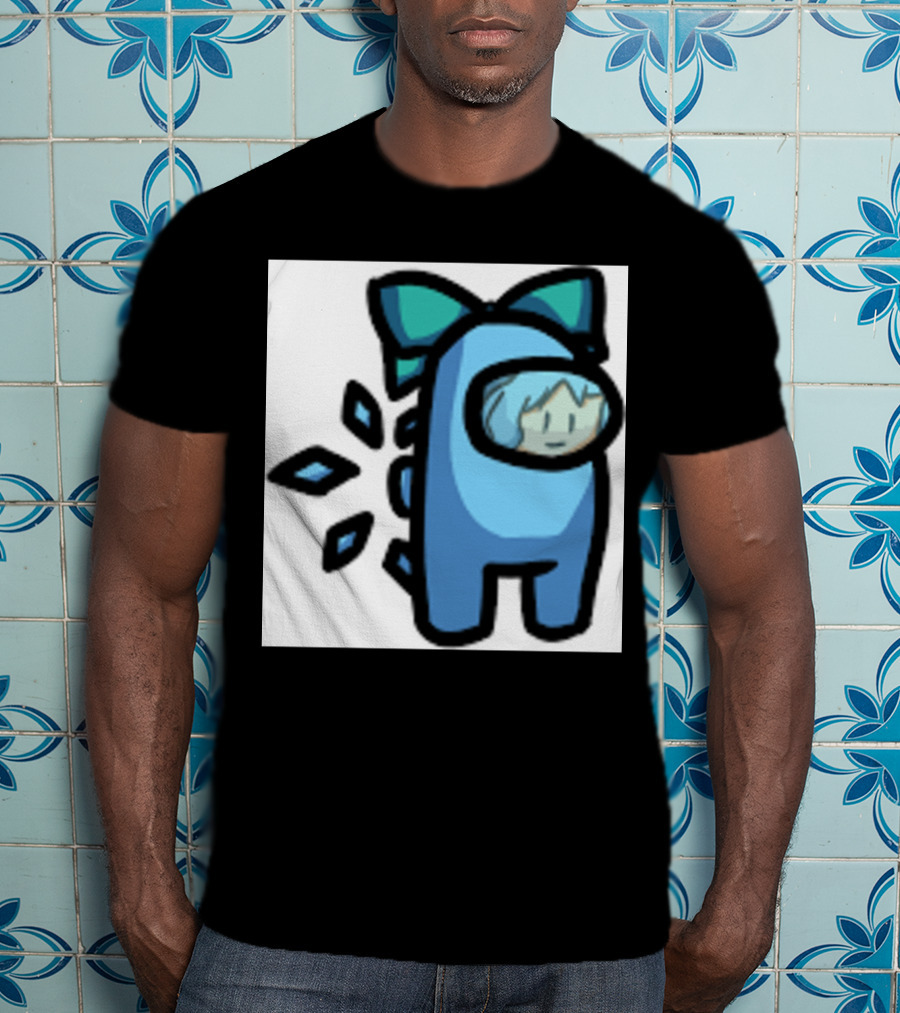 Among Us Blue Crewmate With Bow Gamer Girl T-Shirt