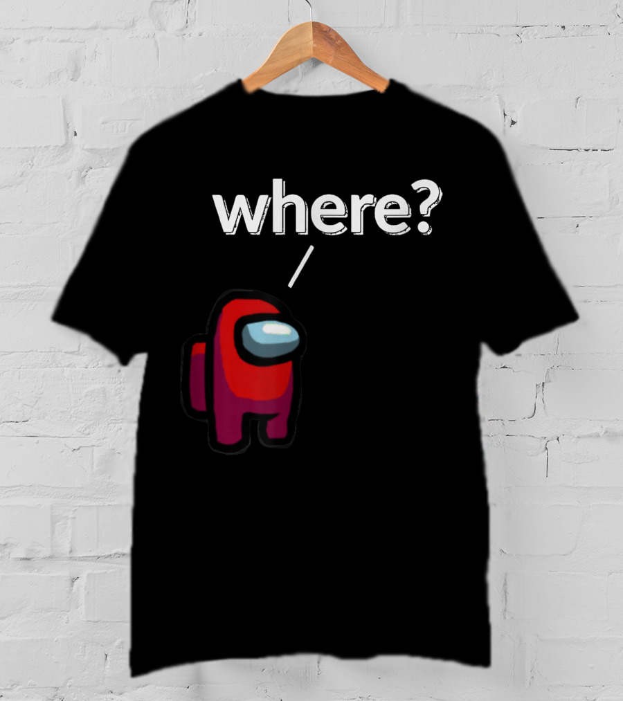 Impostor Among Us Where Essential Red Crewmate Question Mark T-Shirt