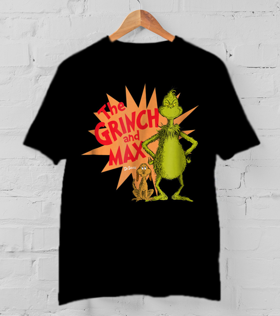 The Grinch And Max Dr. Seuss Burst T-Shirt