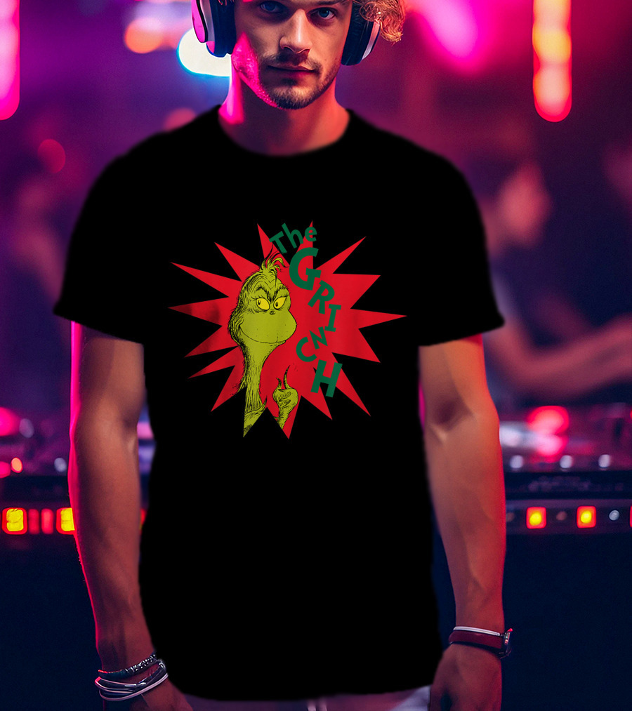 The Grinch Burst Dr. Seuss Starburst T-Shirt