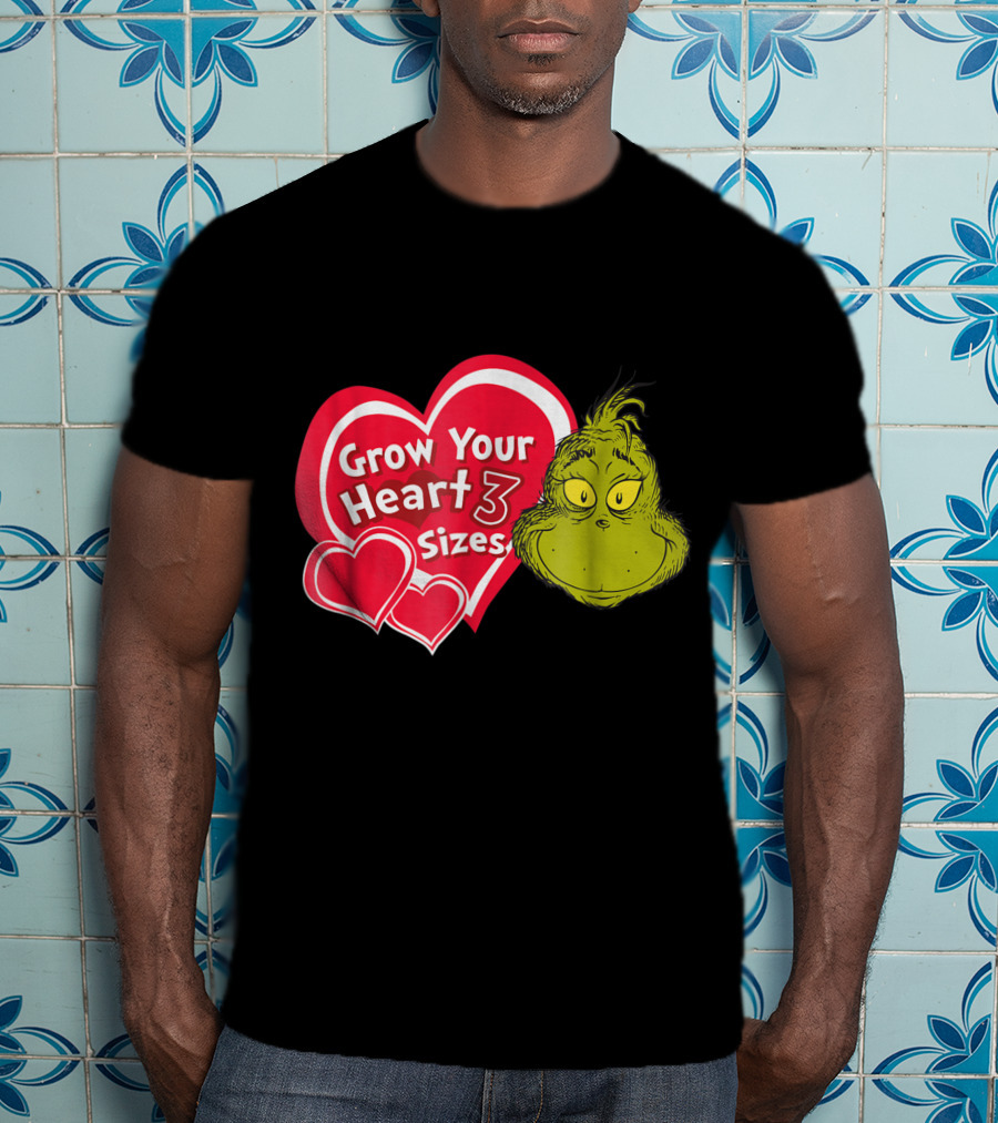 Dr Seuss Grinch Grow Your Heart 3 Sizes T-Shirt