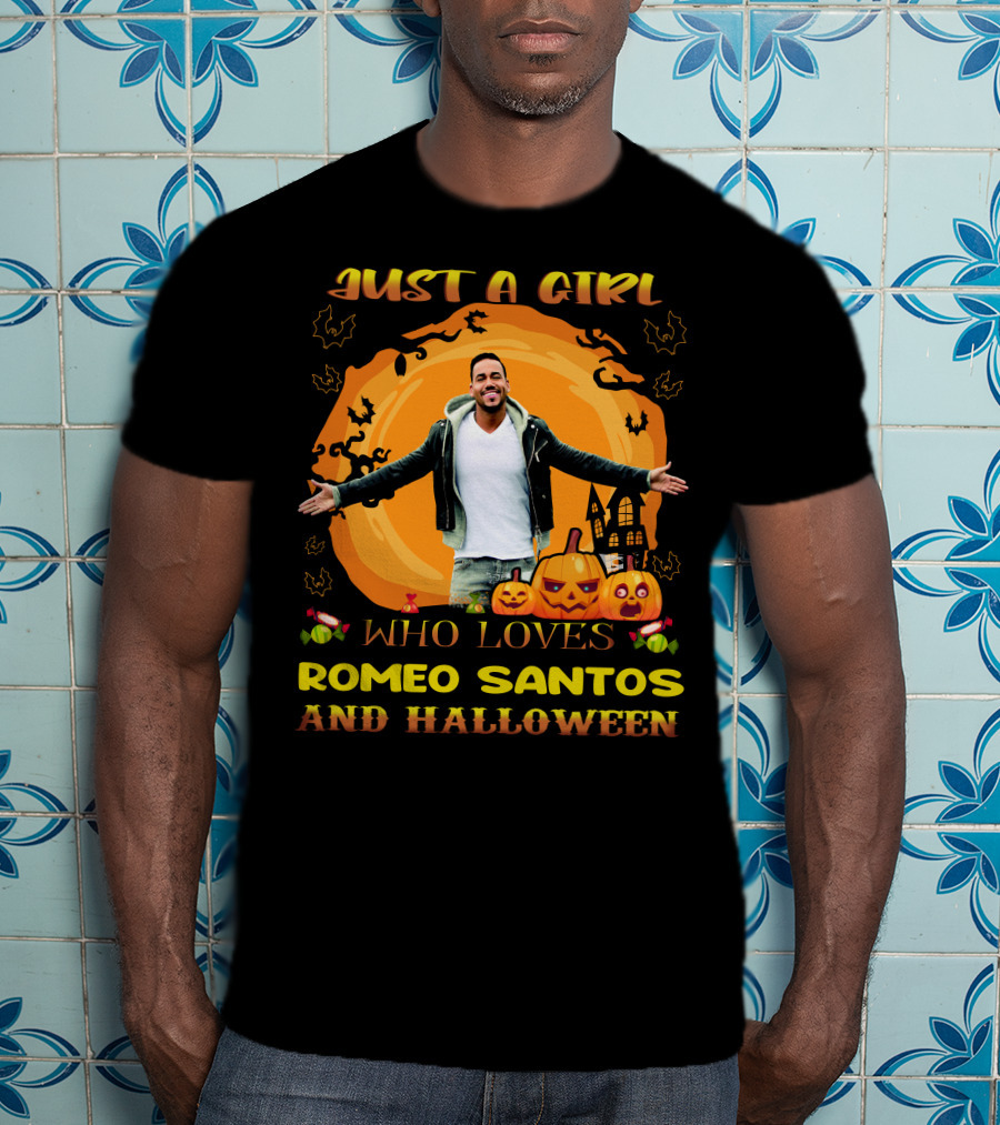 Just A Girl Who Loves Romeo Santos And Halloween T-Shirt