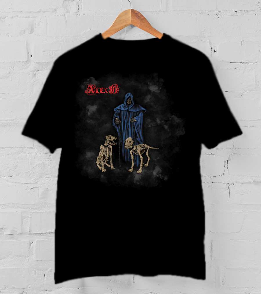 Alex G Grim Reaper With Skeleton Dogs T-Shirt
