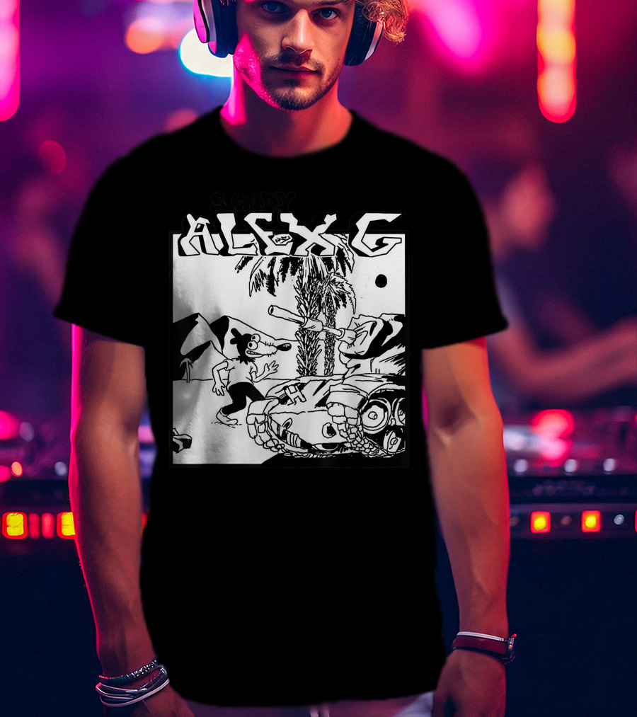 Sandy Alex G Cartoon Tank Forest Scene T-Shirt