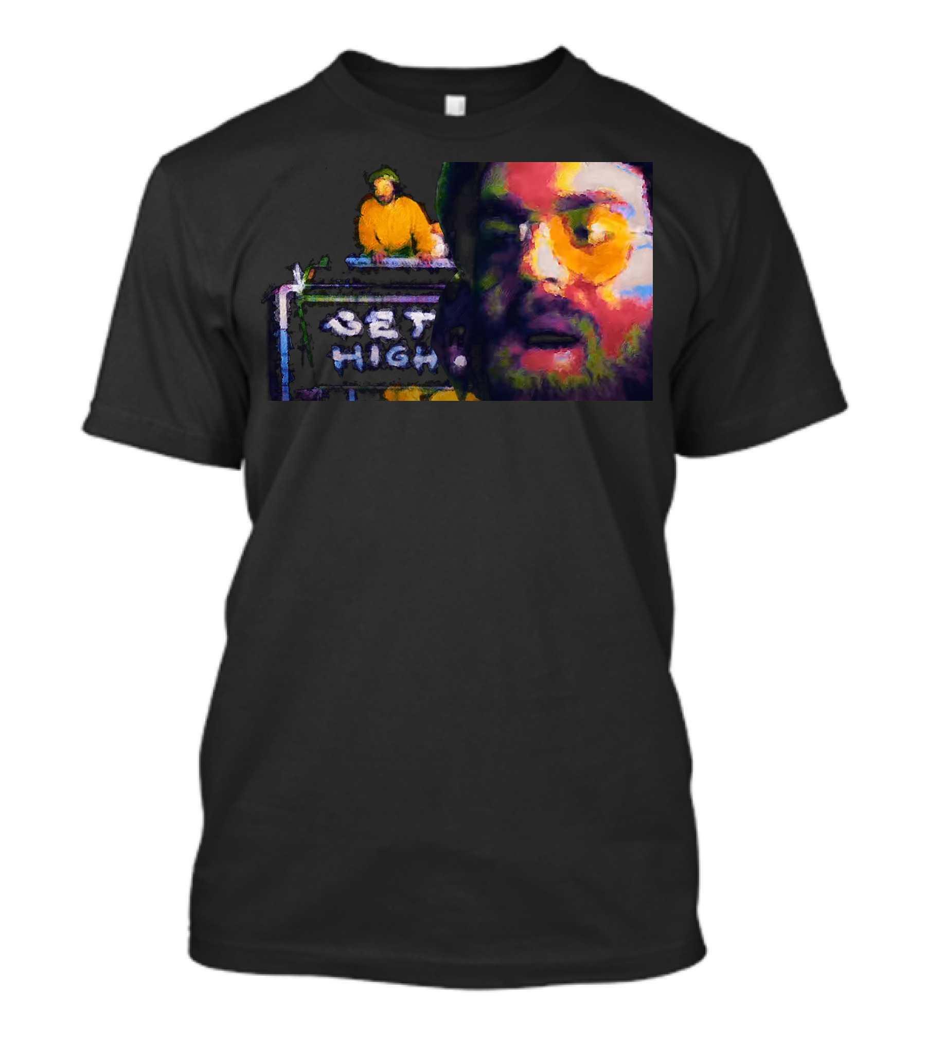 Get High Colorful Portrait And DJ Booth T-Shirt