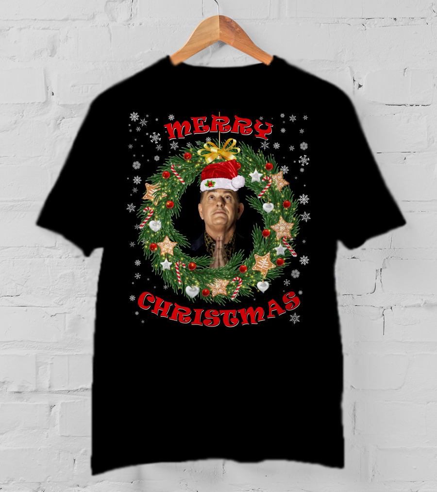 Merry Christmas Martyn Ware Santa Hat Christmas Wreath T-Shirt