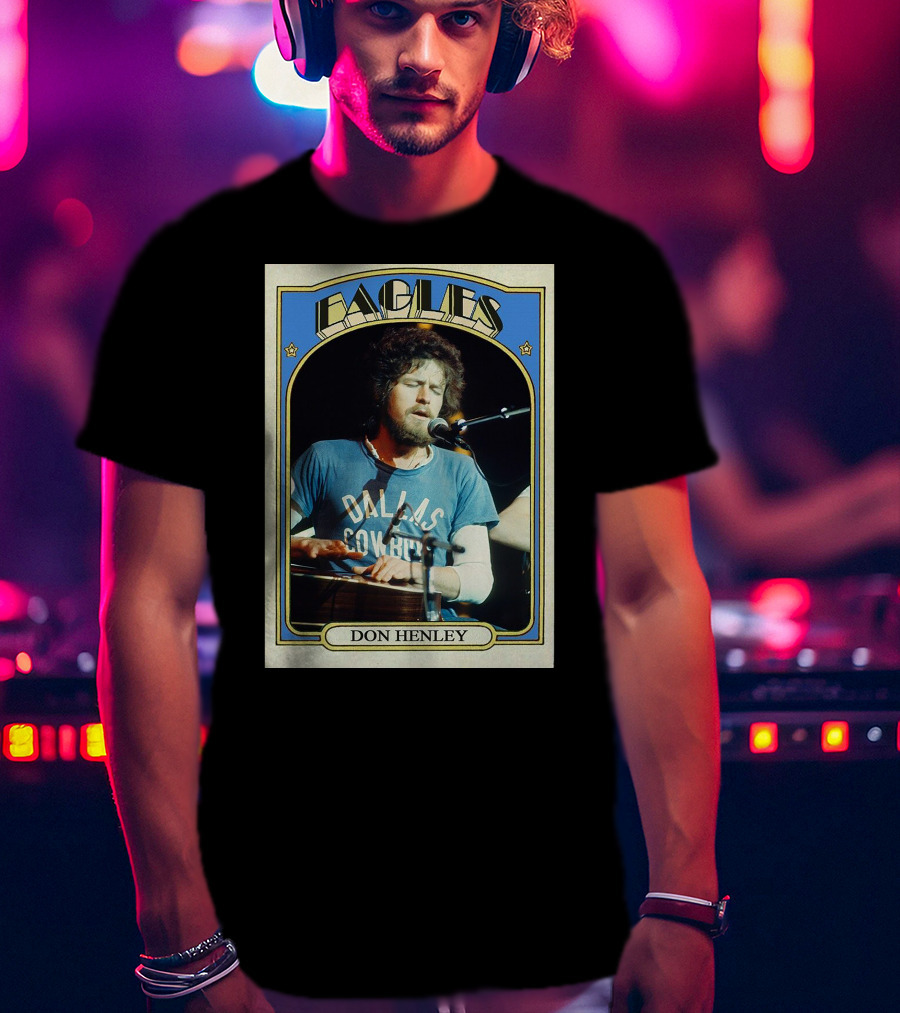 Eagles Don Henley Vintage Dallas Cowboys Card T-Shirt