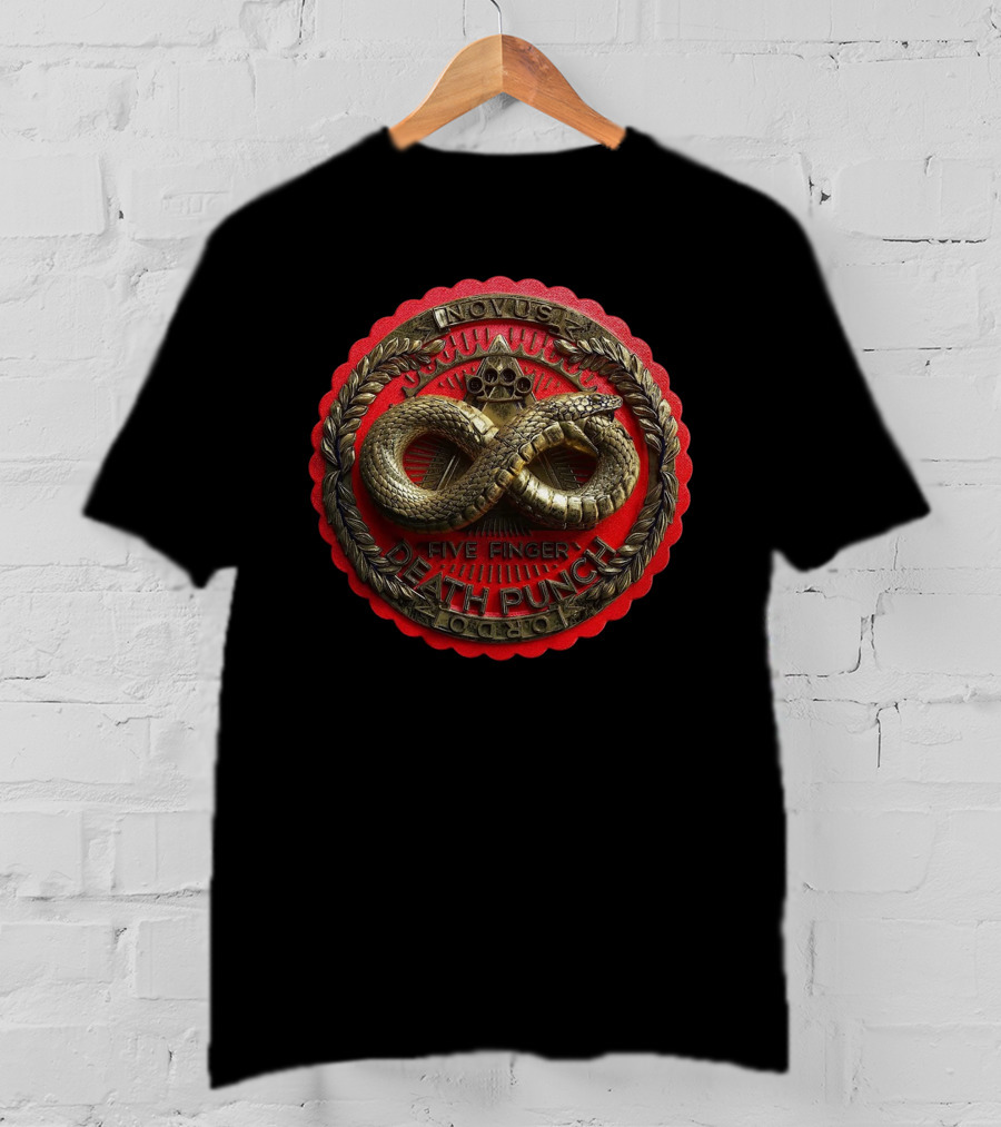 Five Finger Death Punch Novus Metal Snake Emblem T-Shirt