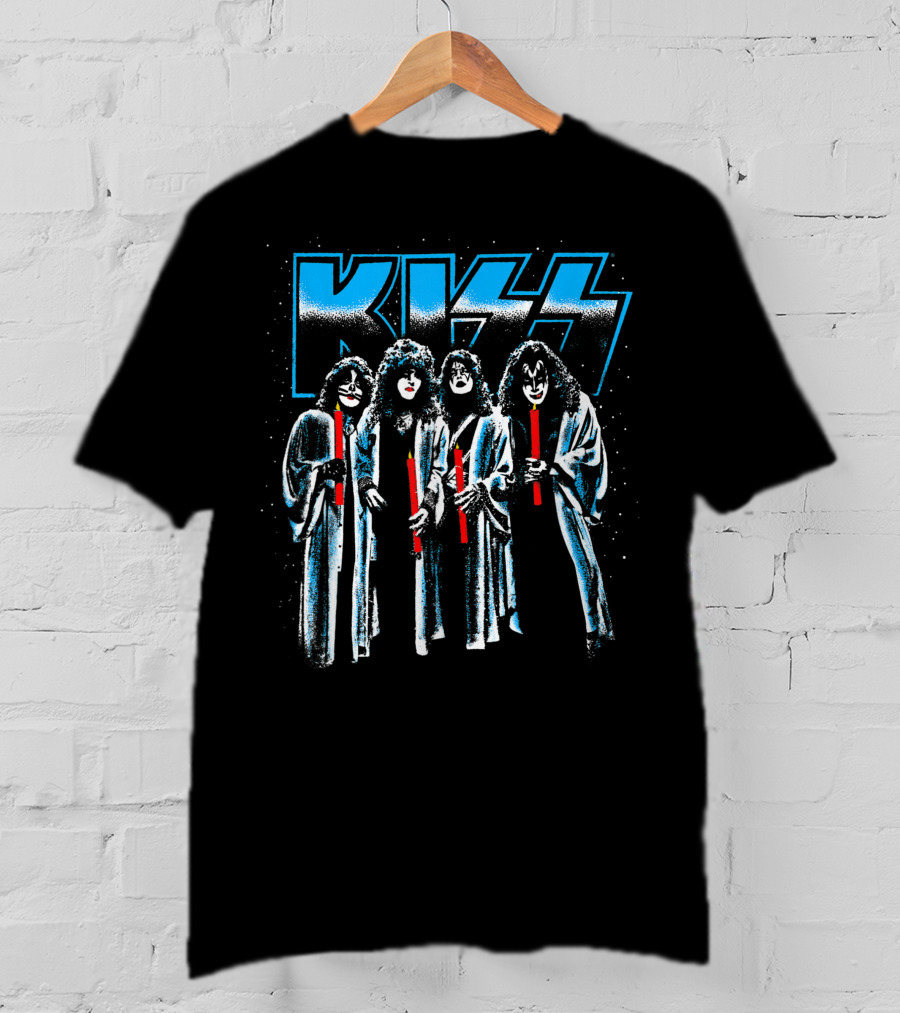 KISS Not So Silent Night Band Members Candle T-Shirt