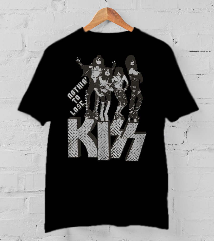 KISS Nothin To Lose Band Members Metallic T-Shirt