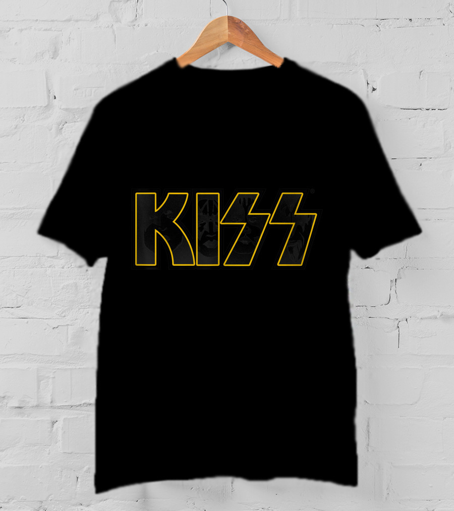 KISS Reason To Live Band Logo Black And Yellow T-Shirt
