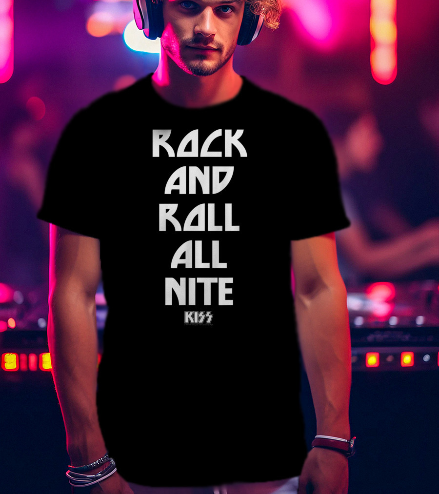 KISS Rock And Roll All Nite Lyrics T-Shirt
