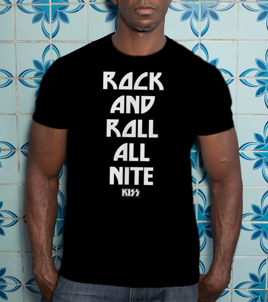 KISS Rock And Roll All Nite Lyrics T-Shirt