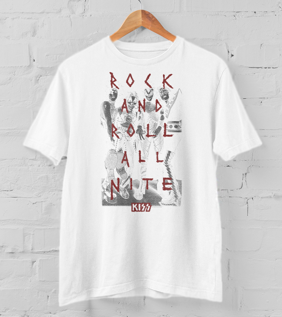 KISS Rock And Roll All Nite Blood Lyric T-Shirt