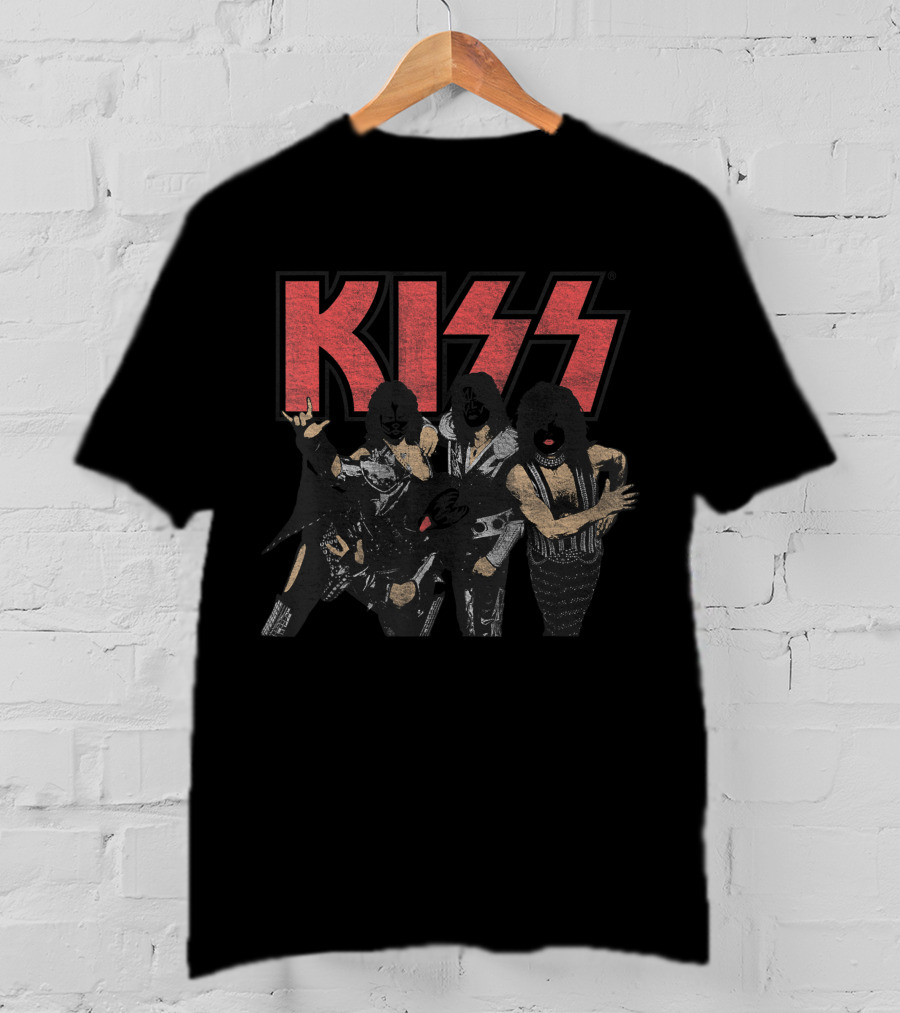 KISS Shout It Out Loud Classic Band Members Group Image T-Shirt