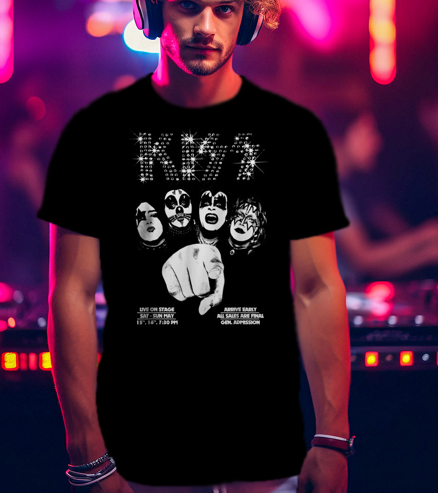 KISS We Want You Live On Stage May 15th 16th 7:30 PM General Admission T-Shirt