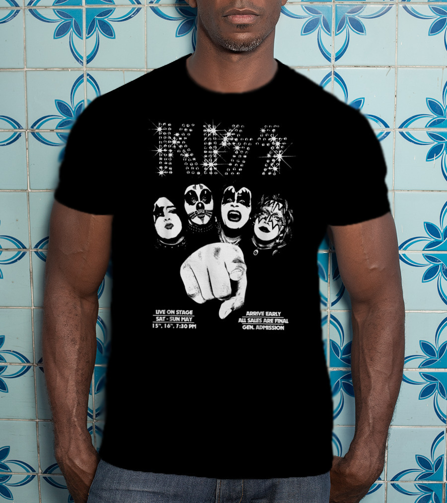 KISS We Want You Live On Stage May 15th 16th 7:30 PM General Admission T-Shirt