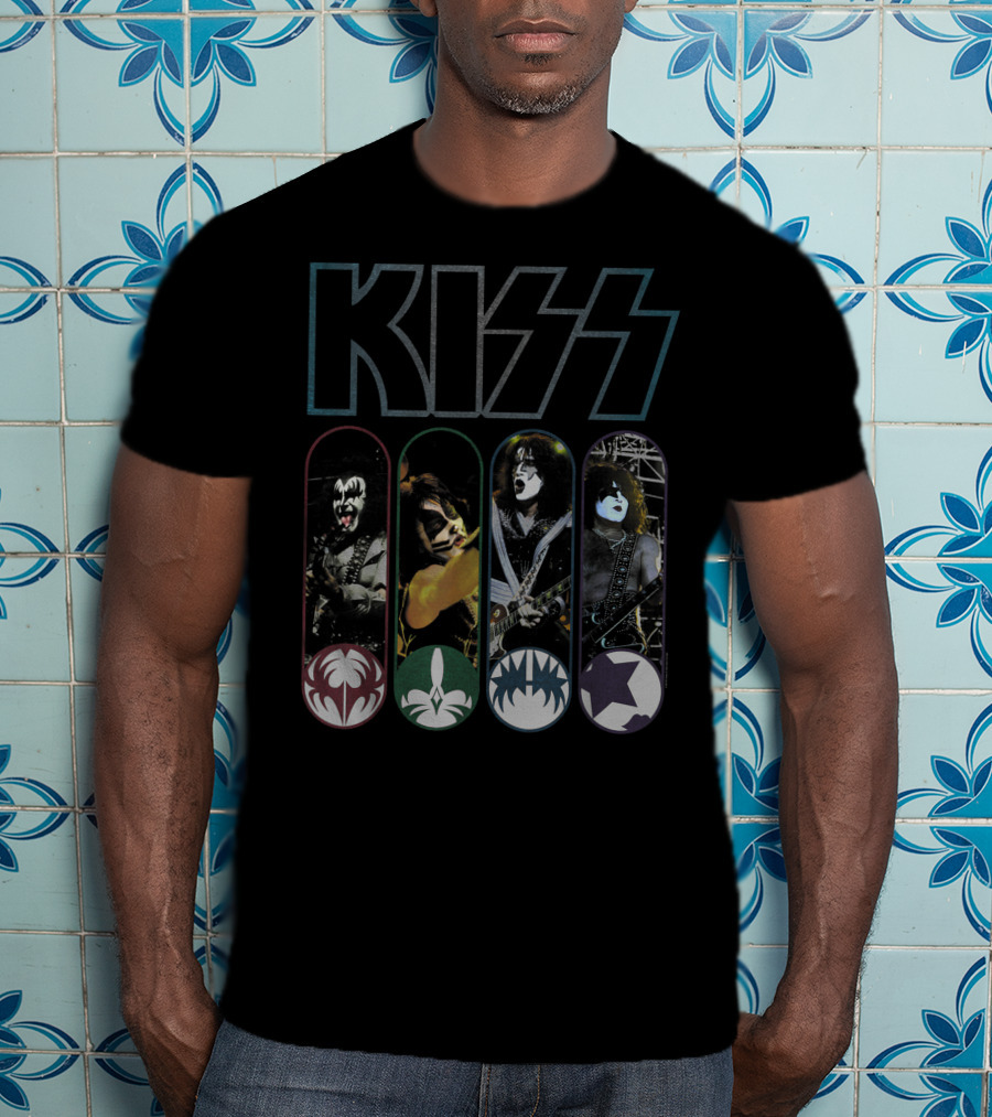 KISS Worldwide Band Members Iconic Makeup T-Shirt