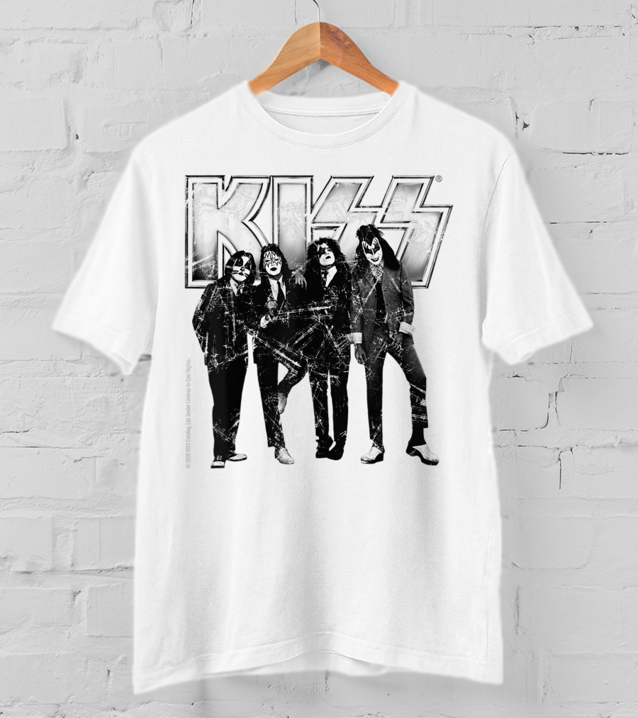 KISS Band Members Distressed Portrait T-Shirt