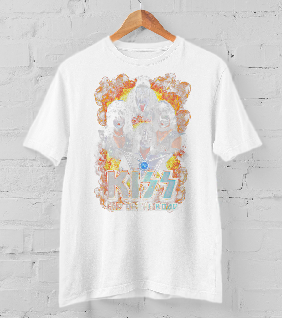 Kiss End Of The Road Creatures Of The Night Vintage Unmasked T-Shirt
