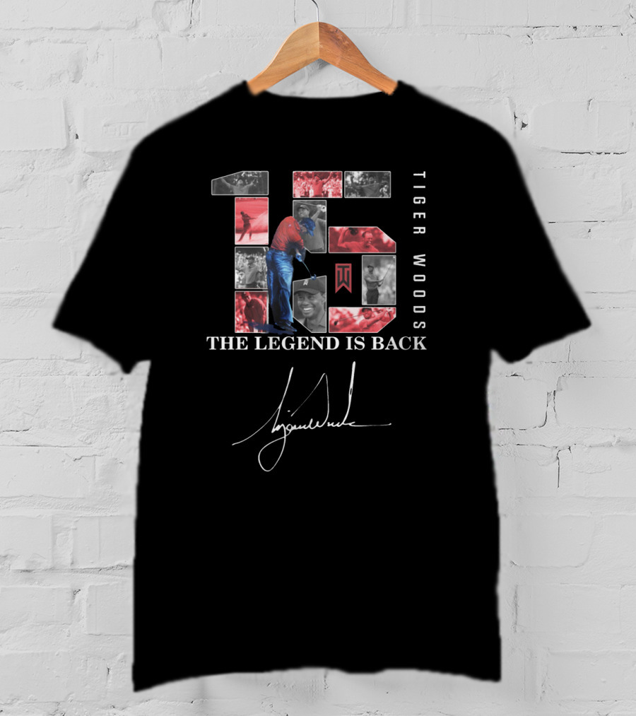 Tiger Woods The Legend Is Back 15 Signature T-Shirt