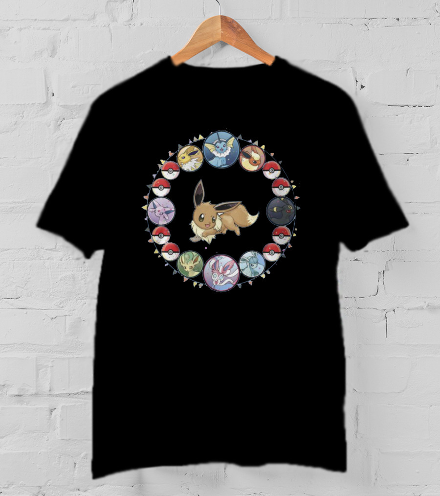 Eevee Evolution Circle With Poké Balls T-Shirt