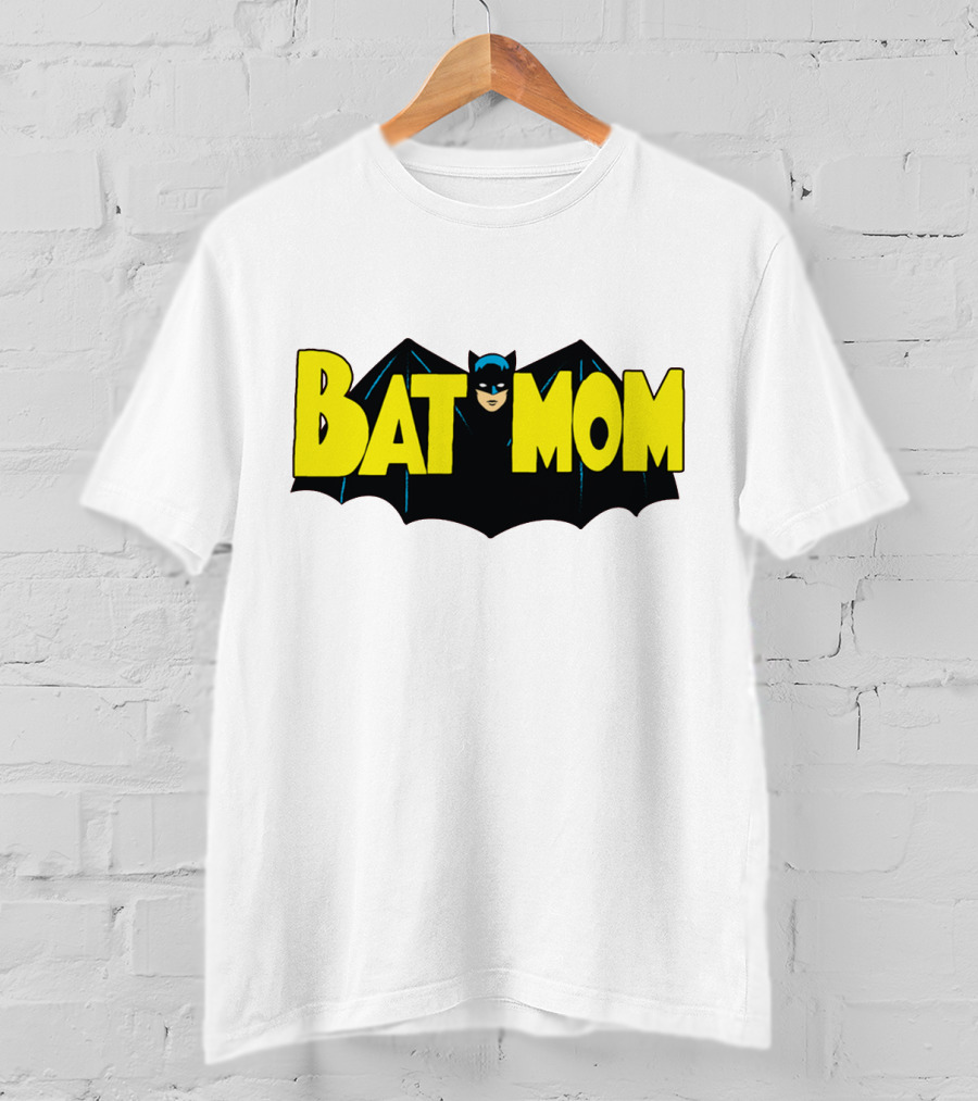 BATMOM Batman Logo Parody Cartoon T-Shirt