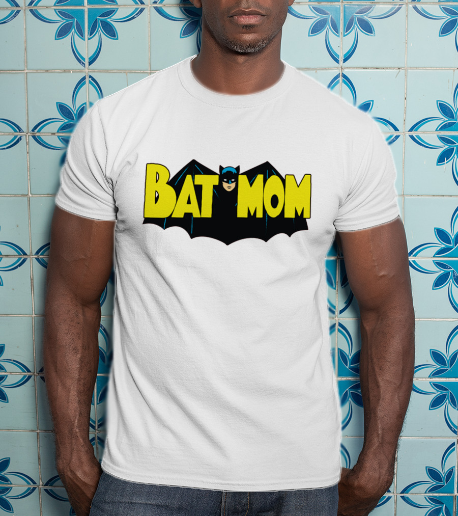 BATMOM Batman Logo Parody Cartoon T-Shirt