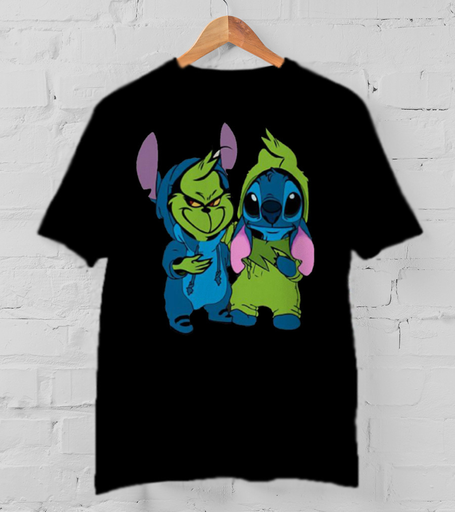 Stitch Grinch Mashup Hoodie Duo T-Shirt