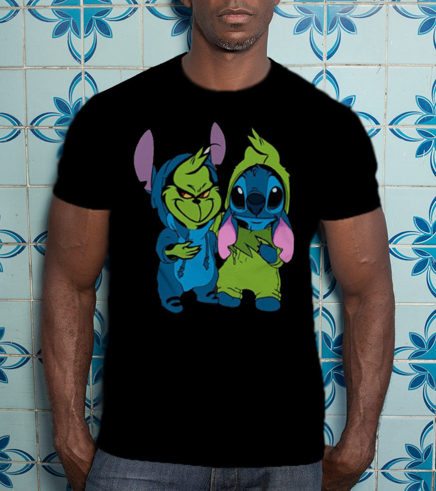 Stitch Grinch Mashup Hoodie Duo T-Shirt
