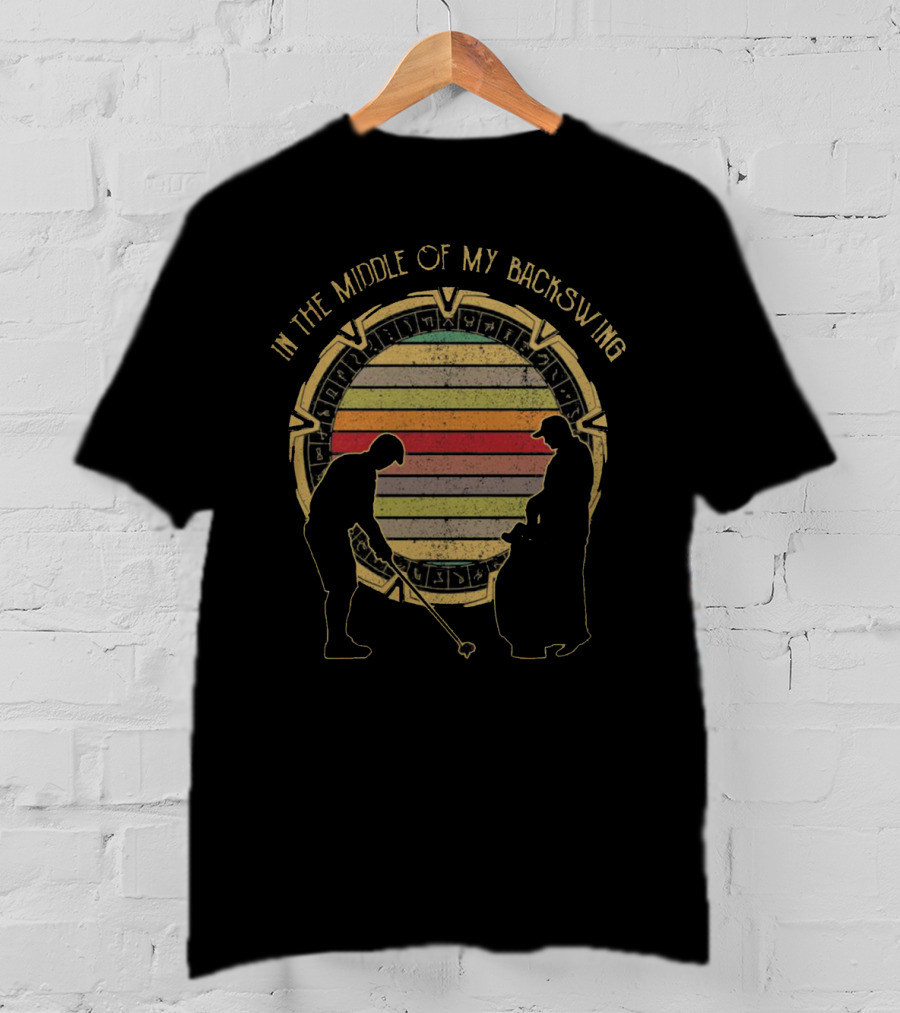 IN The Middle Of My Backswing Star Gate T-Shirt