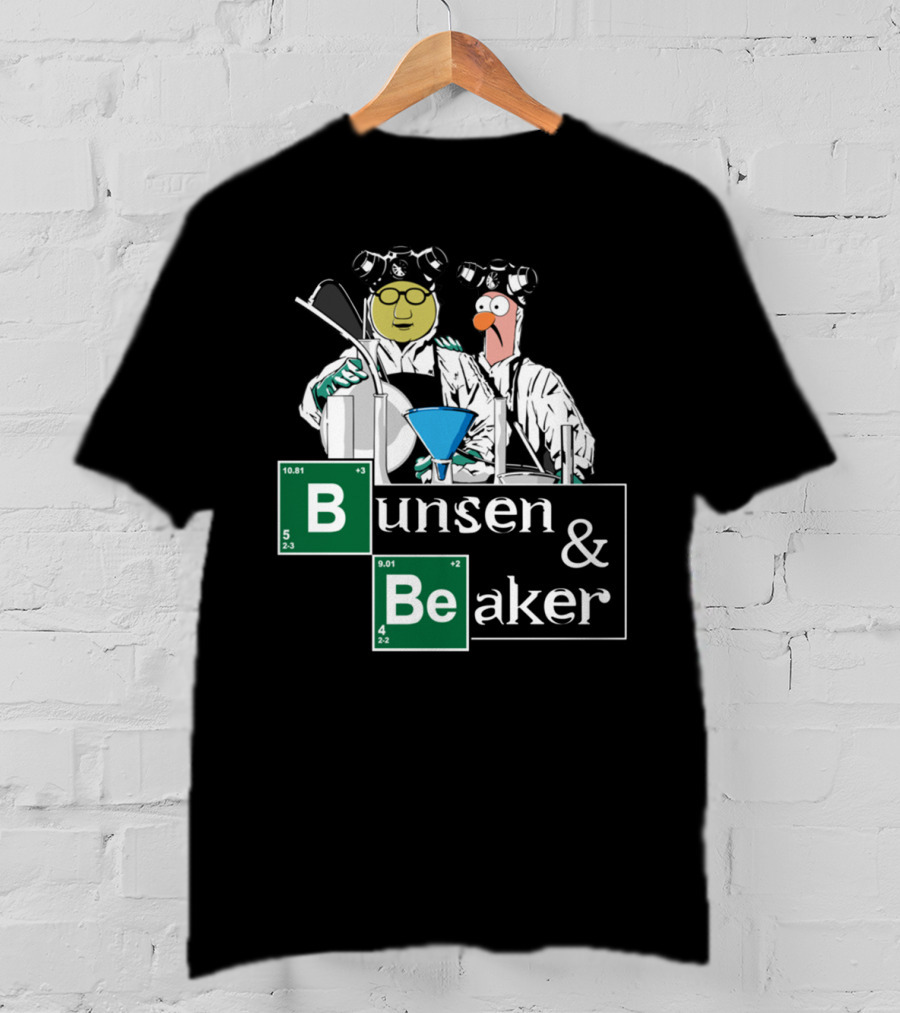 Bunsen And Beaker Breaking Beaker Elements Chemistry T-Shirt