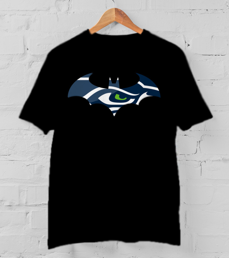 Seattle Seahawks Batman Logo Mashup T-Shirt