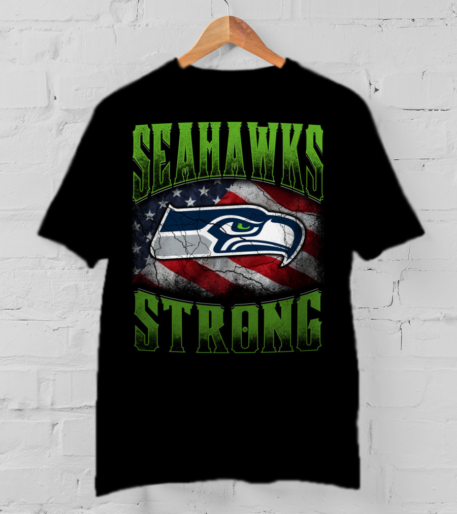 Seahawks Strong Usa Flag T-Shirt