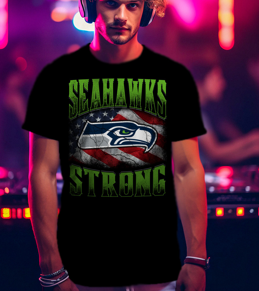 Seahawks Strong Usa Flag T-Shirt