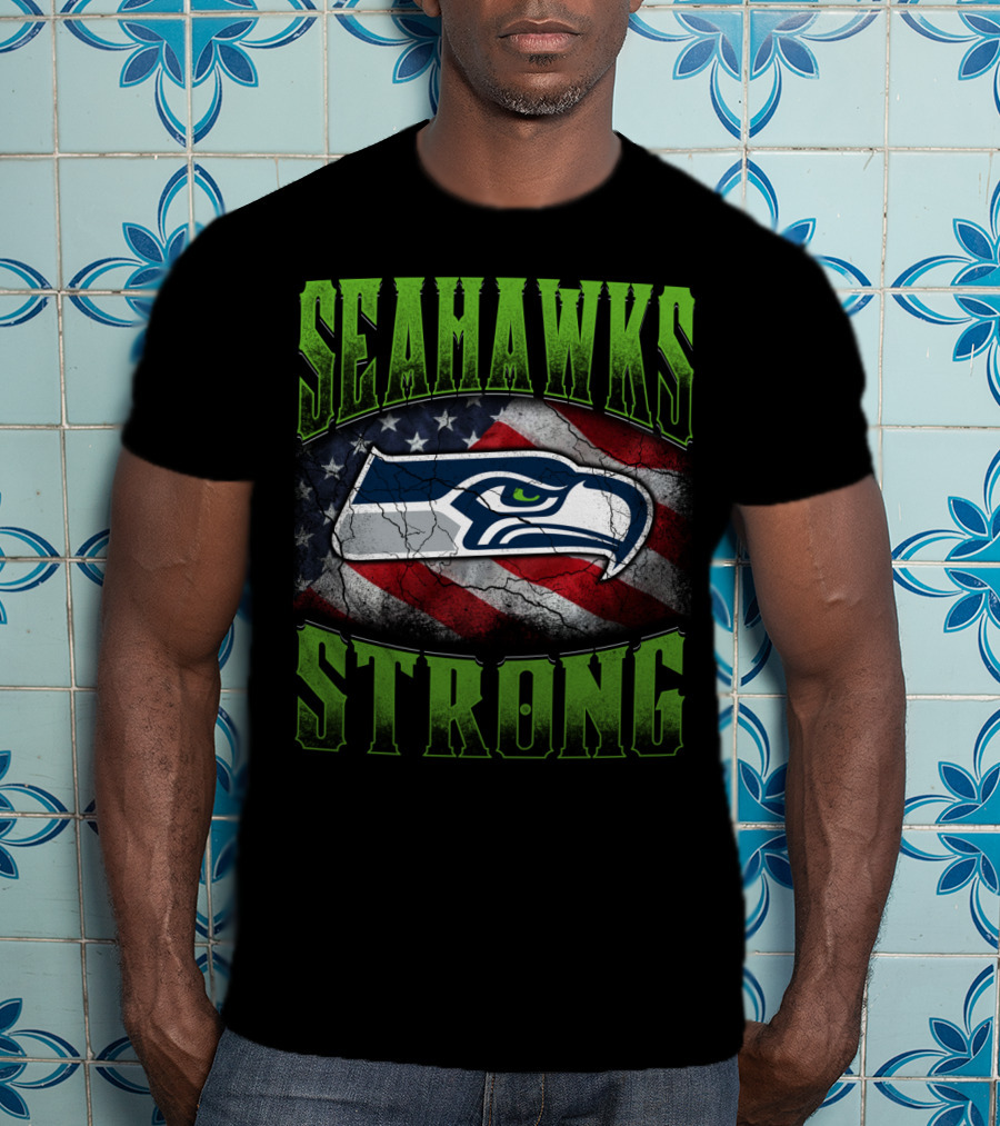 Seahawks Strong Usa Flag T-Shirt