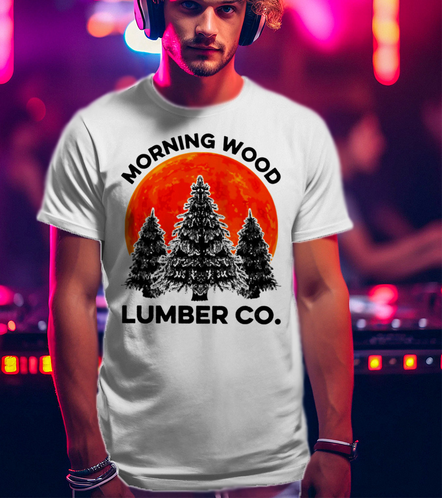 Morning Wood Lumber Co Sunlit Forest Scene T-Shirt