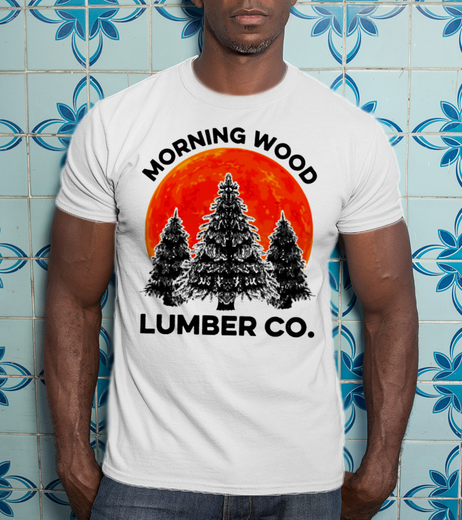 Morning Wood Lumber Co Sunlit Forest Scene T-Shirt