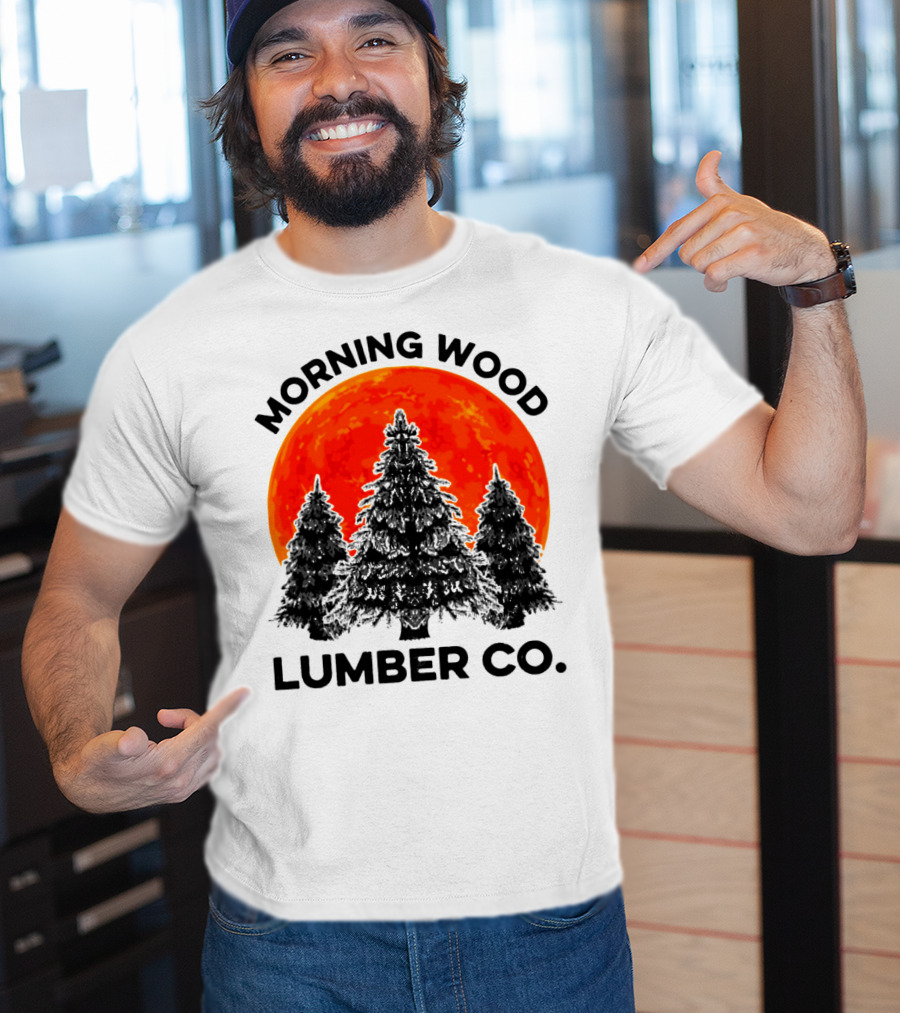 Morning Wood Lumber Co Sunlit Forest Scene T-Shirt
