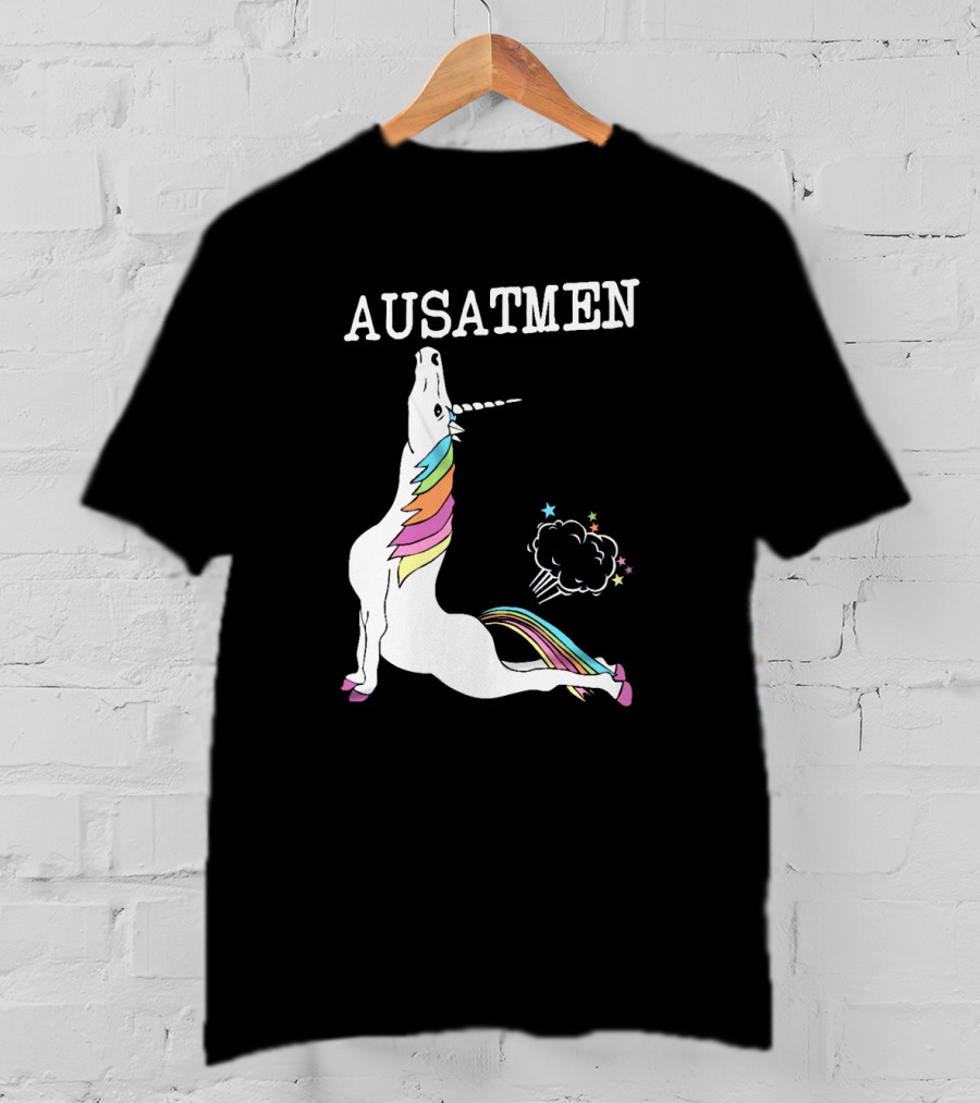 Ausatmen Unicorn Rainbow Cloud Stars T-Shirt