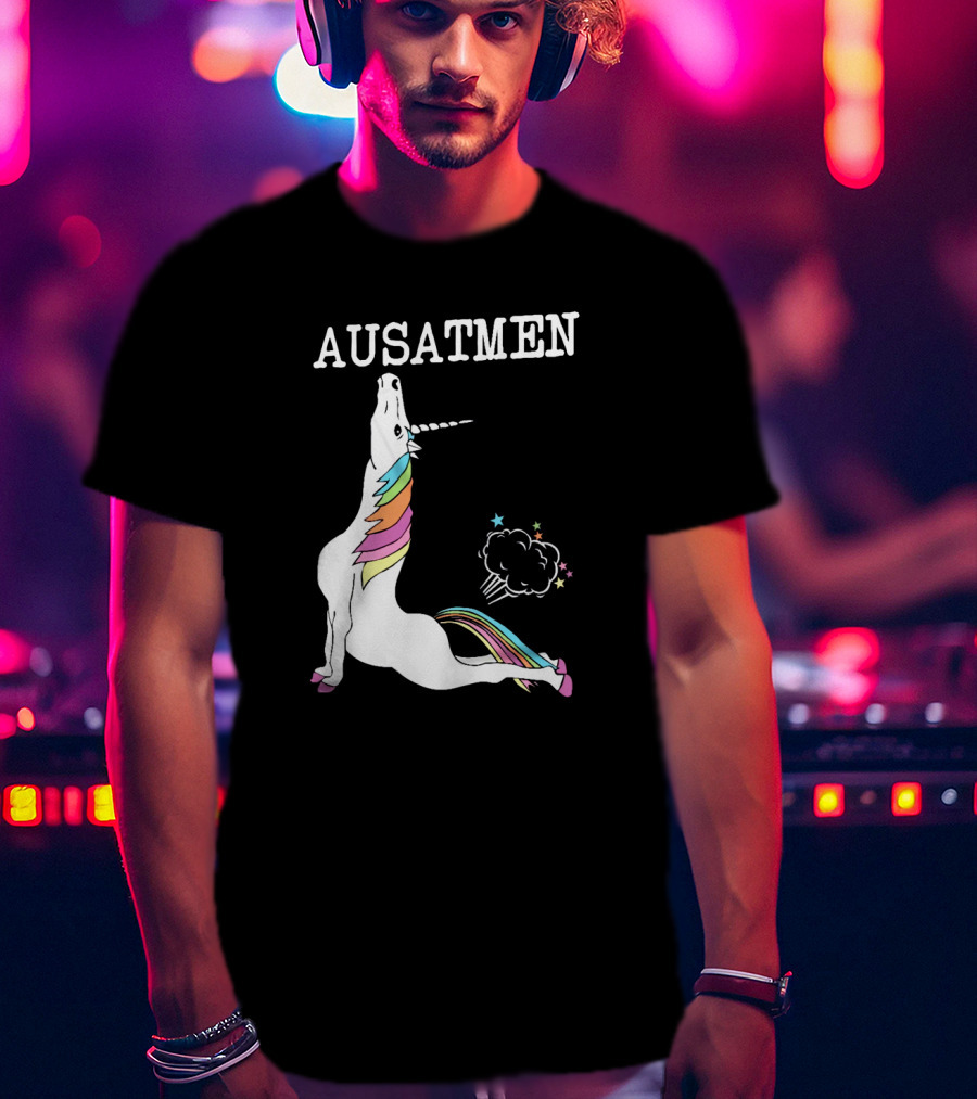 Ausatmen Unicorn Rainbow Cloud Stars T-Shirt