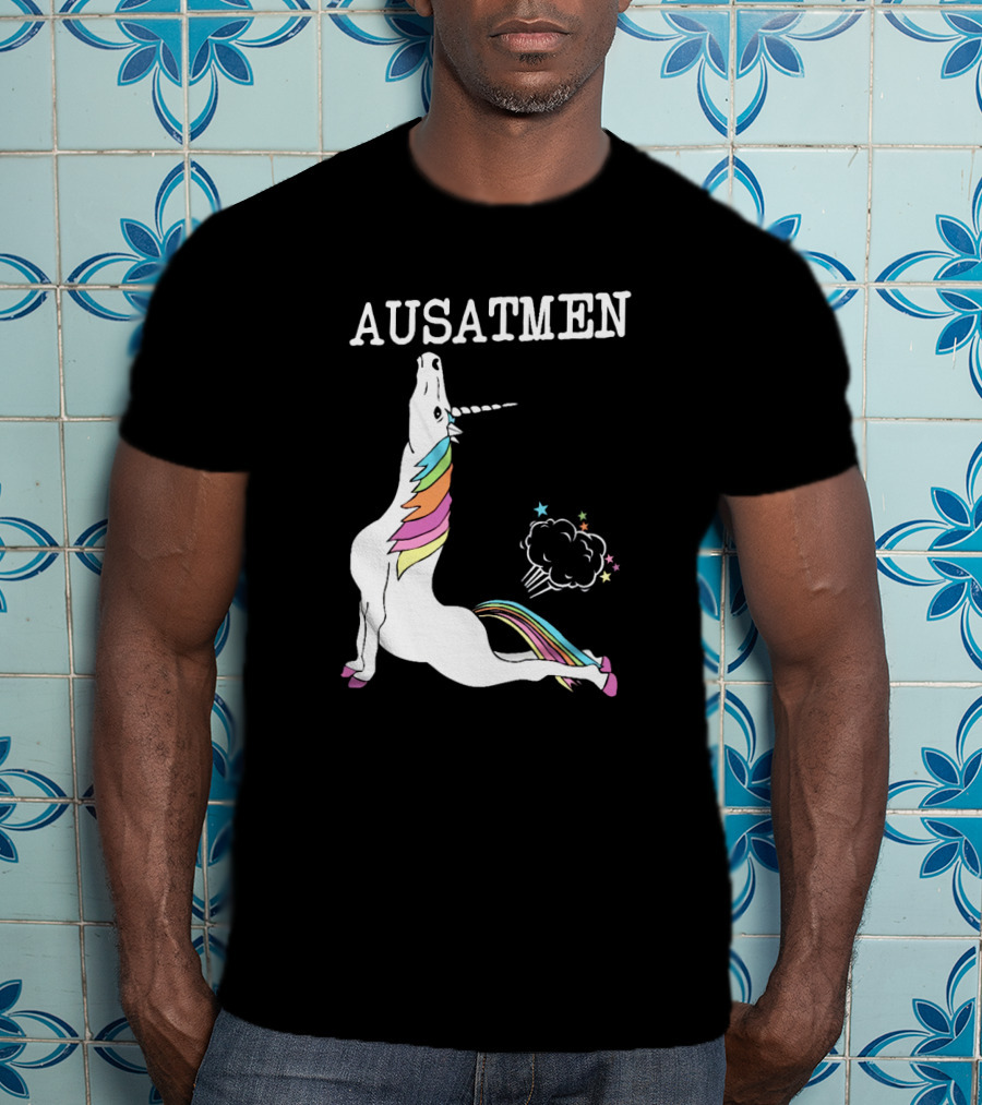 Ausatmen Unicorn Rainbow Cloud Stars T-Shirt