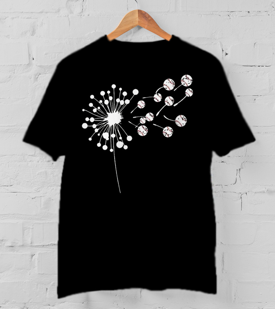 Dandelion Baseball Balls Dispersion Fun T-Shirt